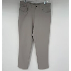 Panama Jack Chino Pants Mens 34x32 Gray Flat Front Stretchy Performance Casual